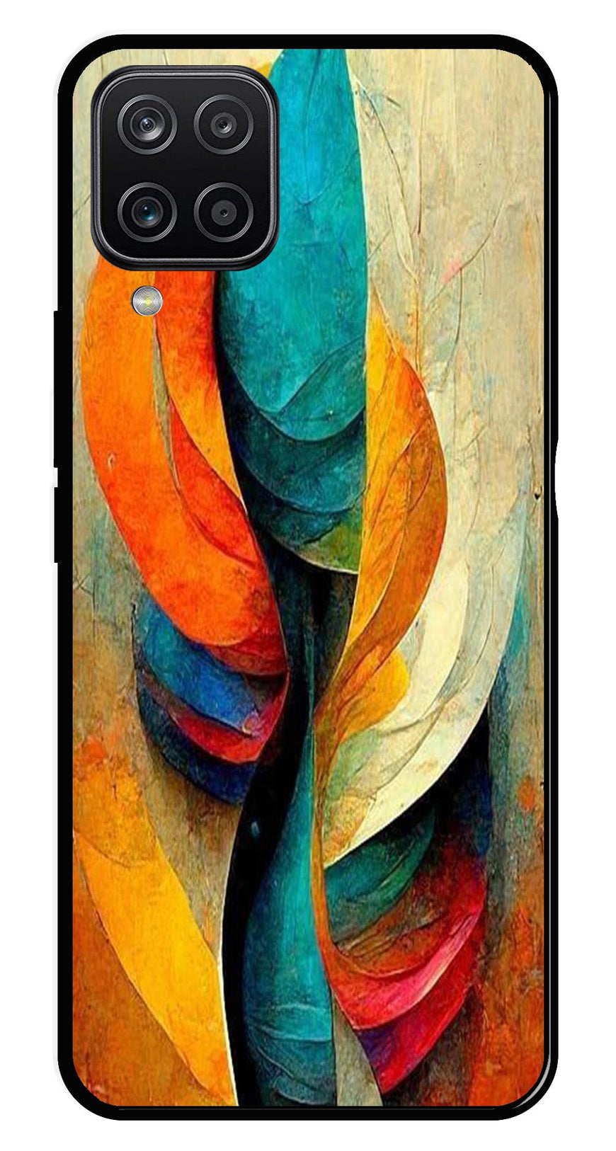 Modern Art Metal Mobile Case for Samsung Galaxy A12   (Design No -11)