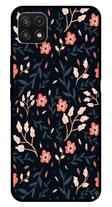 Floral Pattern Metal Mobile Case for Samsung Galaxy A22 5G