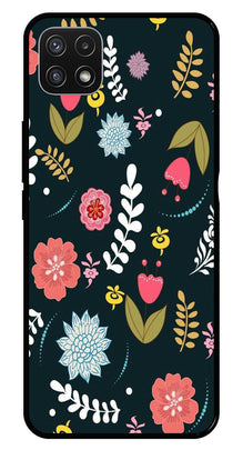 Floral Pattern2 Metal Mobile Case for Samsung Galaxy A22 5G