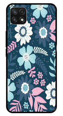 Flower Leaves Design Metal Mobile Case for Samsung Galaxy A22 5G