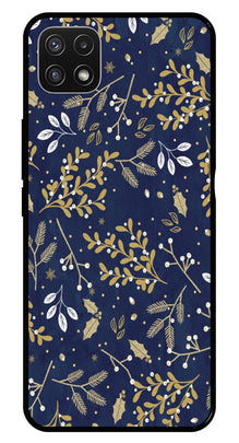 Floral Pattern  Metal Mobile Case for Samsung Galaxy A22 5G