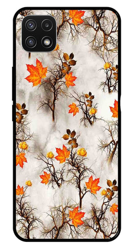 Autumn leaves Metal Mobile Case for Samsung Galaxy A22 5G   (Design No -55)