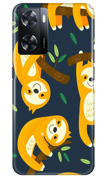 Racoon Pattern Mobile Back Case for Oppo A57 2022 (Design - 2)