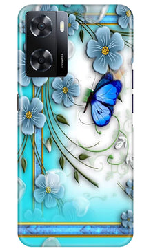 Blue Butterfly Mobile Back Case for Oppo A57 2022 (Design - 21)