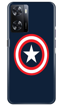Captain America Mobile Back Case for Oppo A57 2022 (Design - 42)