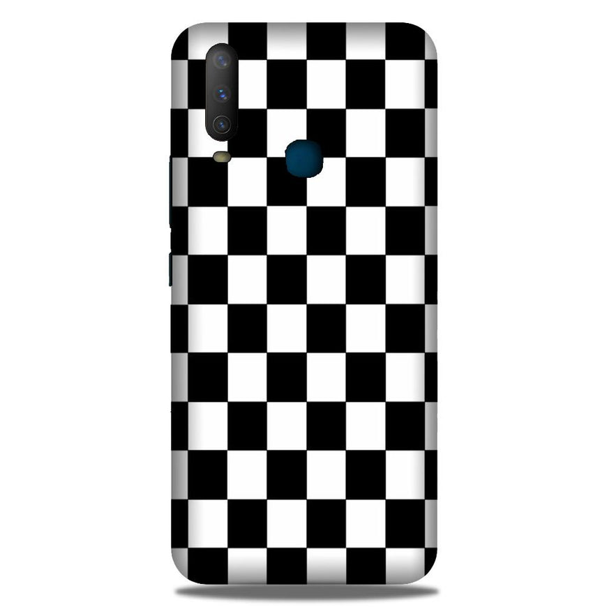 Black White Boxes Mobile Back Case for Samsung Galaxy A20s (Design - 372)