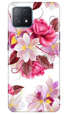 Beautiful flowers Mobile Back Case for Oppo A73 5G (Design - 23)