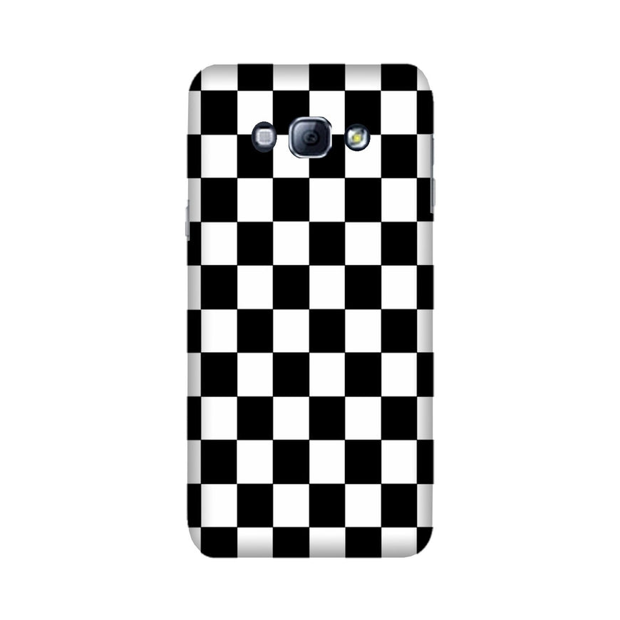 Black White Boxes Mobile Back Case for Galaxy A8 (2015)  (Design - 372)