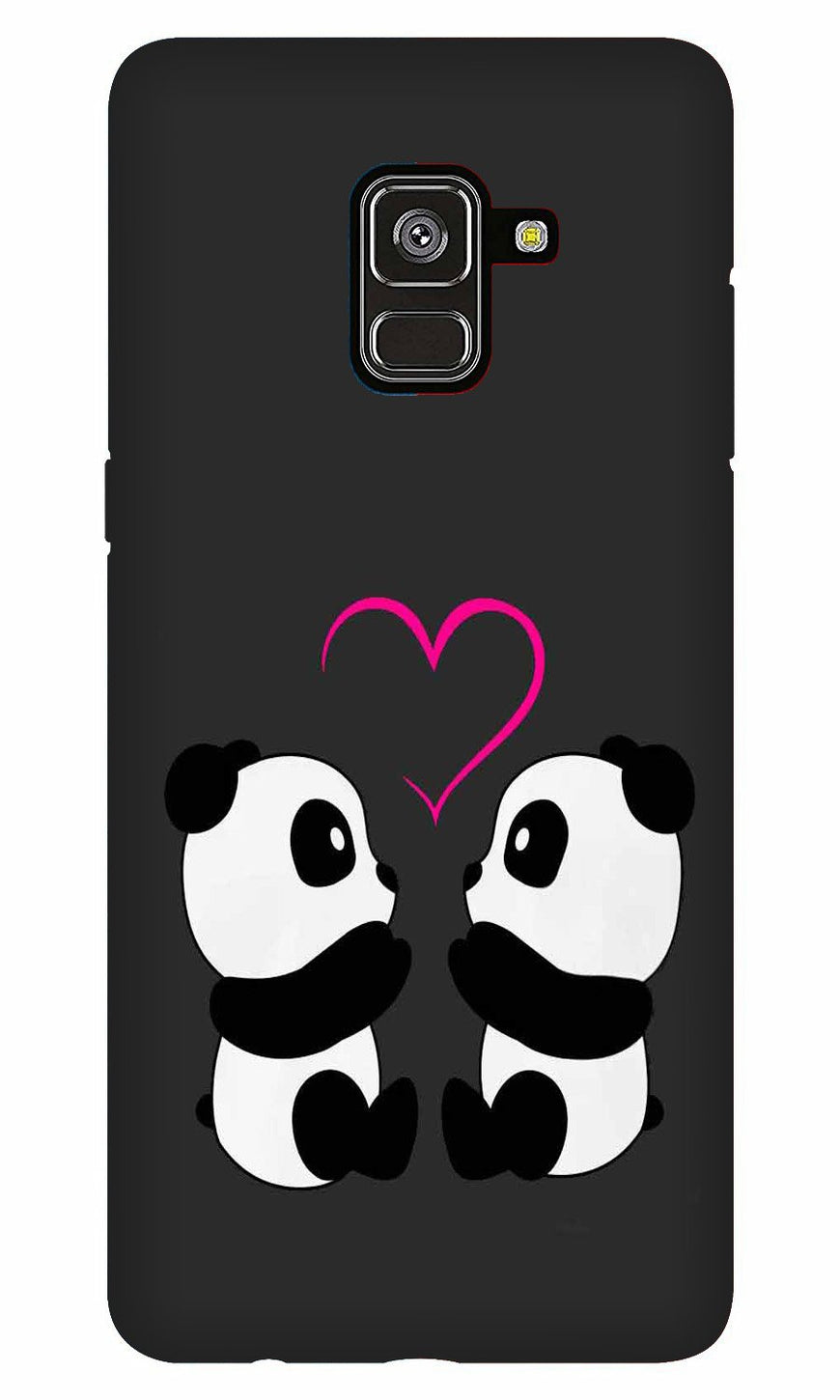 Panda Love Mobile Back Case for Galaxy A5 (2018) (Design - 398)