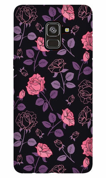 Rose Black Background Case for Galaxy A5 (2018)