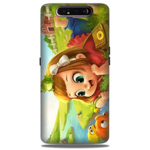 Baby Girl Mobile Back Case for Samsung Galaxy A80  (Design - 339)