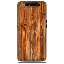 Wooden Texture Mobile Back Case for Samsung Galaxy A80  (Design - 376)