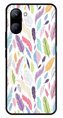 Colorful Feathers Metal Mobile Case for Realme C33