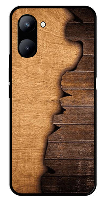 Wooden Design Metal Mobile Case for Realme C33