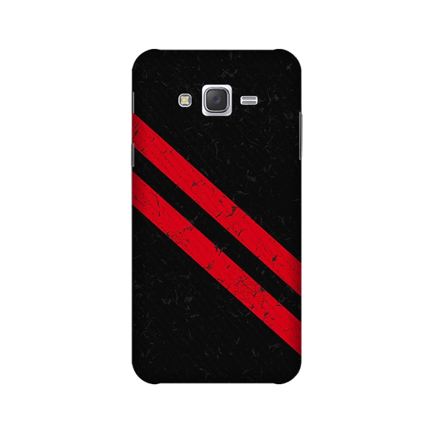 Black Red Pattern Mobile Back Case for Galaxy J7 (2016) (Design - 373)