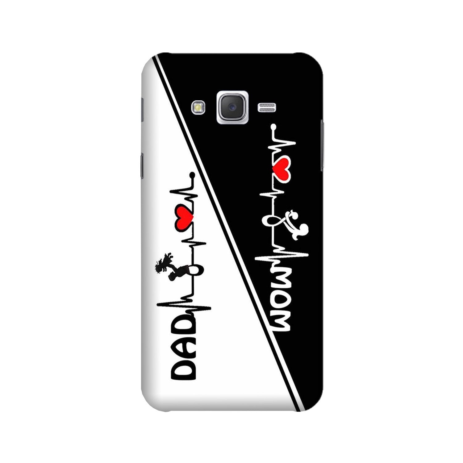 Love Mom Dad Mobile Back Case for Galaxy J7 (2016) (Design - 385)