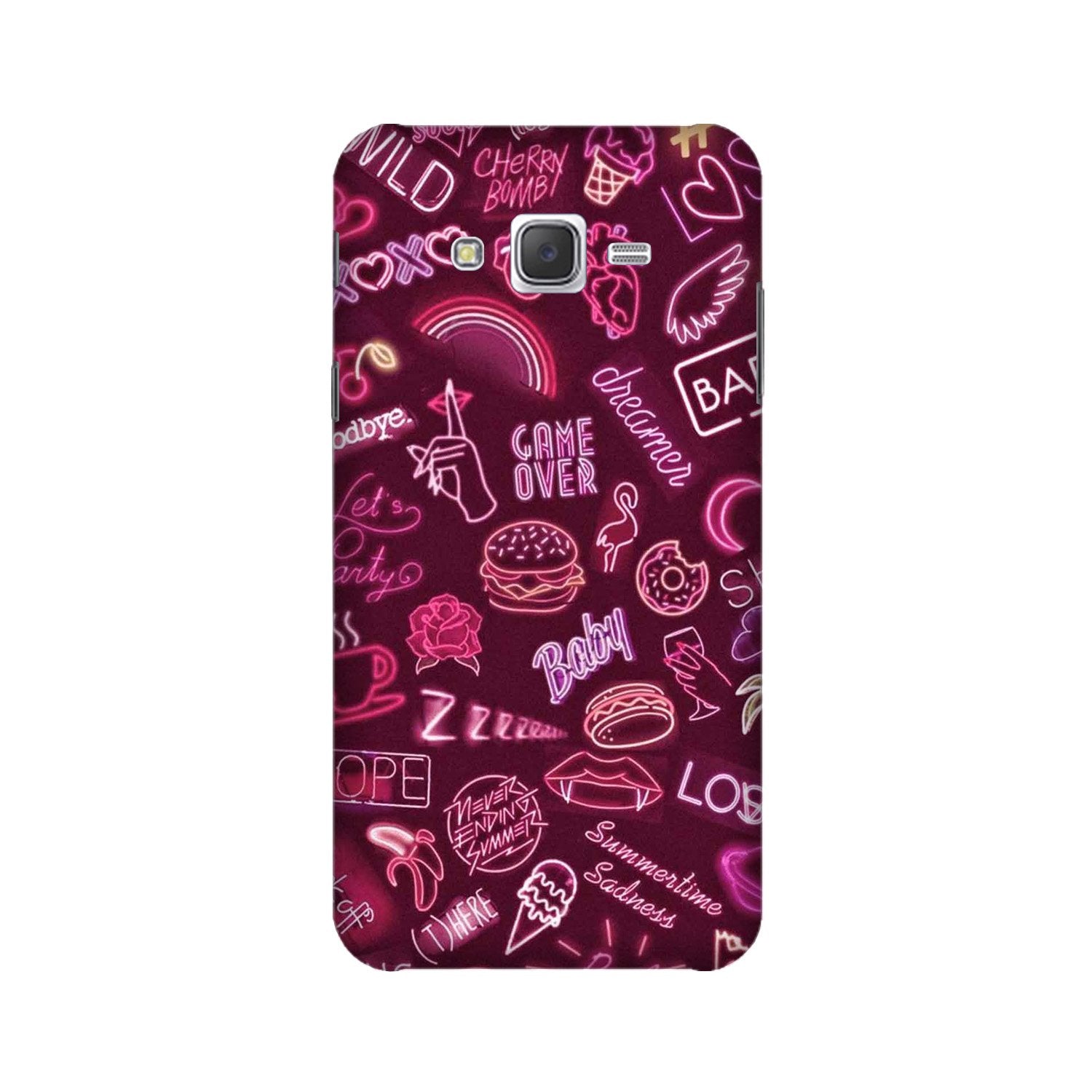 Party Theme Mobile Back Case for Galaxy J7 (2016) (Design - 392)