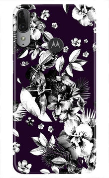 white flowers Mobile Back Case for Moto E6s (Design - 7)