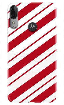 Red White Mobile Back Case for Moto E6s (Design - 44)