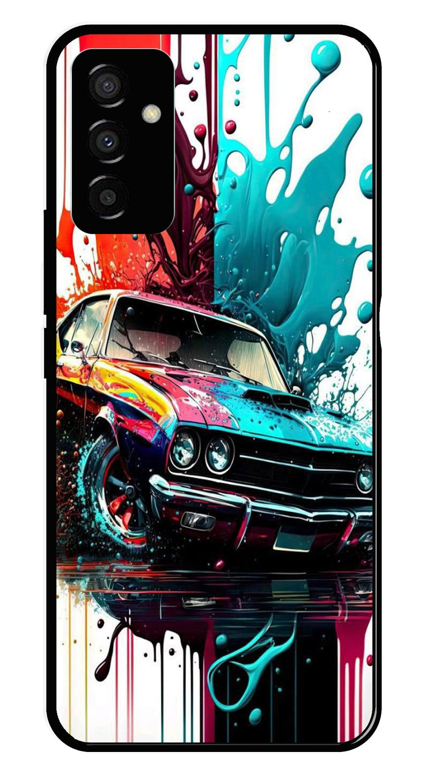 Vintage Car Metal Mobile Case for Samsung Galaxy F23   (Design No -29)