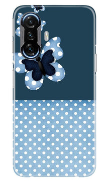 White dots Butterfly Mobile Back Case for Poco F3 GT 5G (Design - 31)