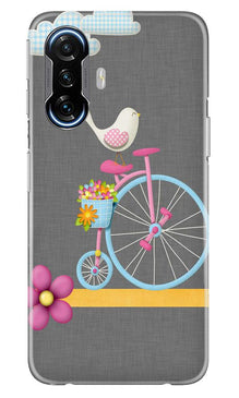 Sparron with cycle Mobile Back Case for Poco F3 GT 5G (Design - 34)
