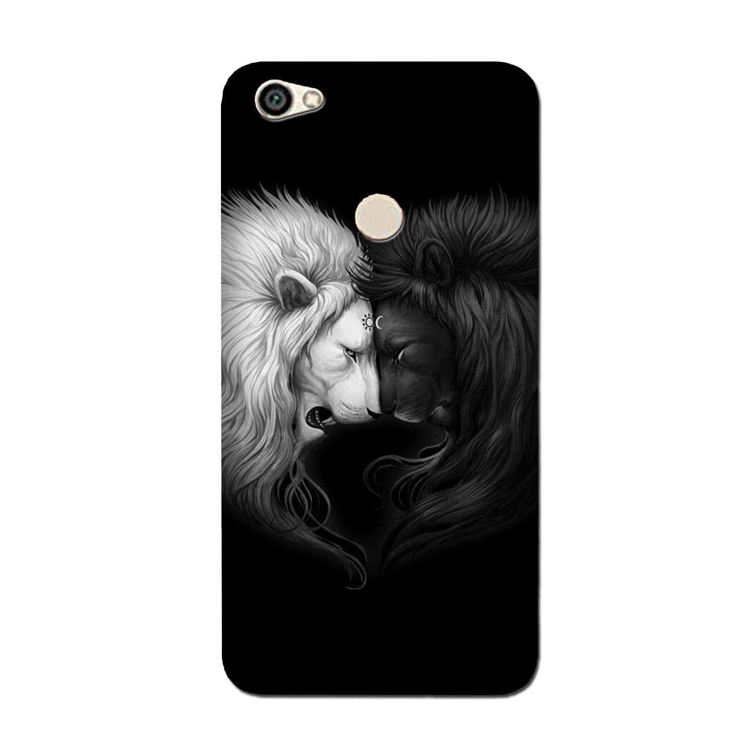 Dark White Lion Case for Oppo F5  (Design - 140)