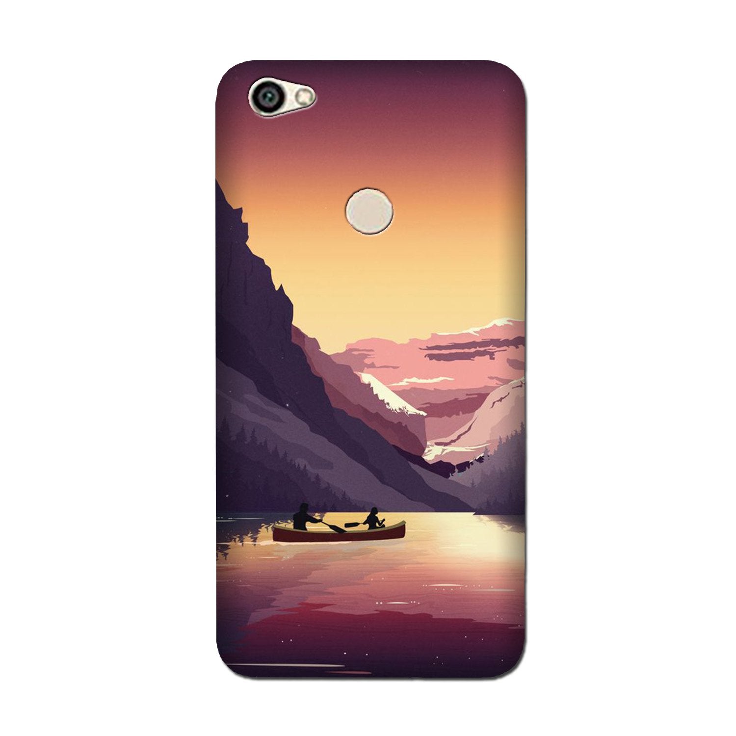 Mountains Boat Case for Oppo F5 (Design - 181)