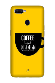 Coffee Optimism Mobile Back Case for Oppo A5  (Design - 353)