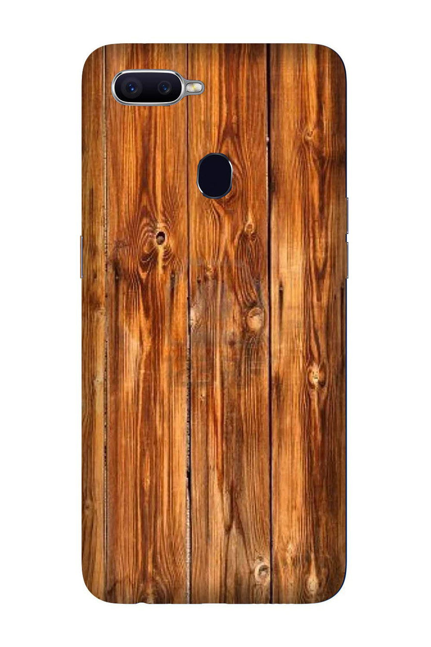 Wooden Texture Mobile Back Case for Oppo A5  (Design - 376)