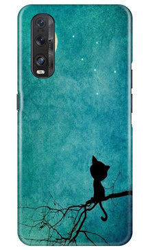 Moon cat Mobile Back Case for Oppo Find X2 (Design - 70)