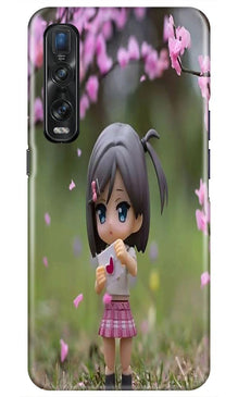 Cute Girl Mobile Back Case for Oppo Find X2 Pro (Design - 92)