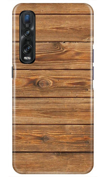 Wooden Look Mobile Back Case for Oppo Find X2 Pro  (Design - 113)