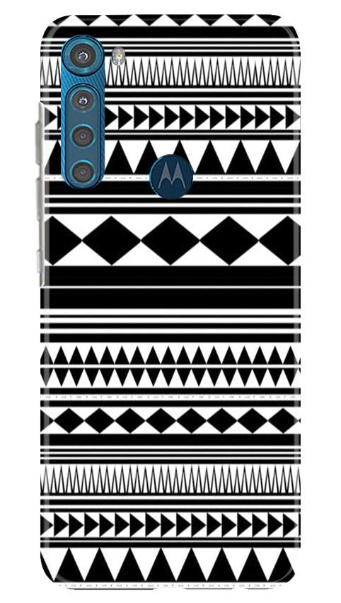 Black white Pattern Case for Moto One Fusion Plus