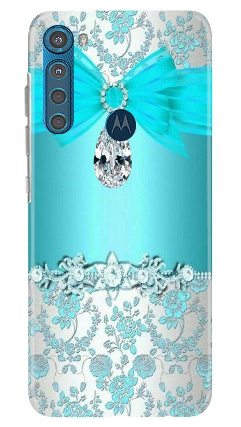 Shinny Blue Background Case for Moto One Fusion Plus