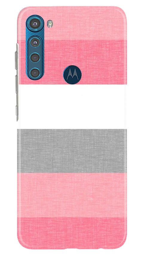 Pink white pattern Case for Moto One Fusion Plus