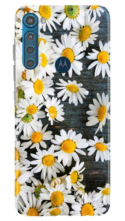 White flowers2 Case for Moto One Fusion Plus