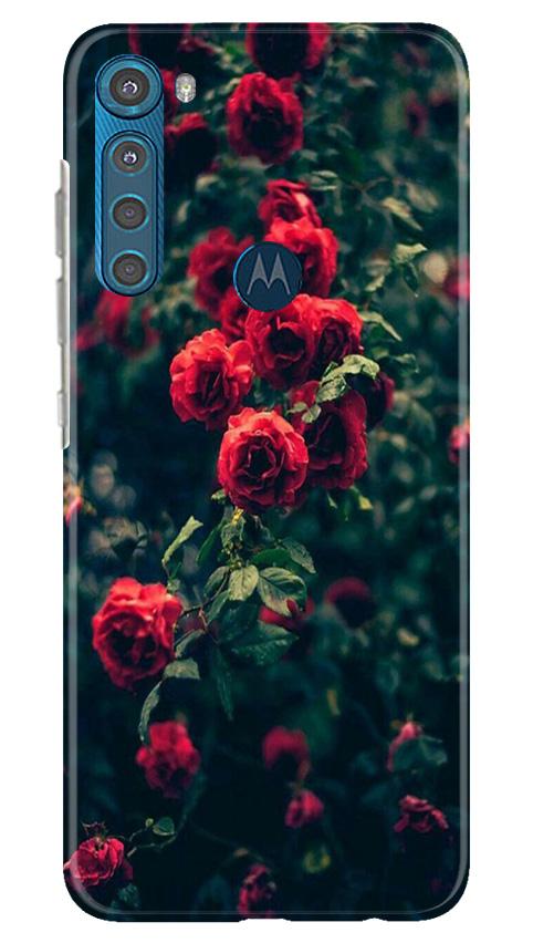 Red Rose Case for Moto One Fusion Plus