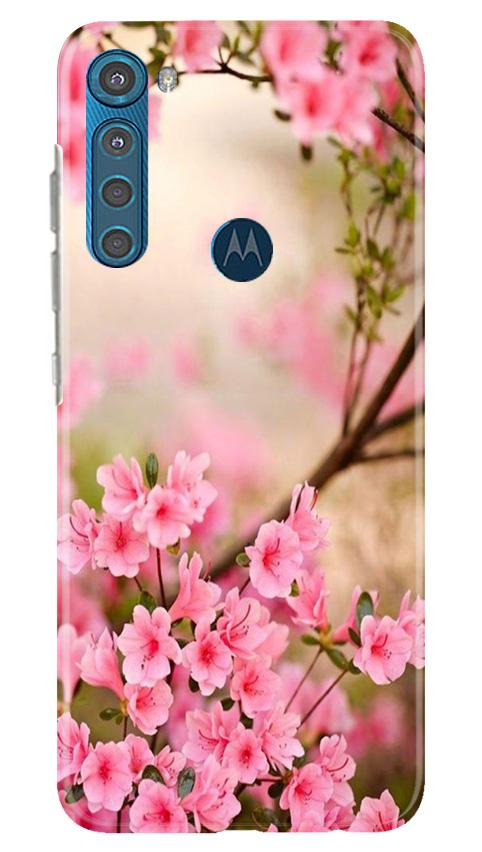 Pink flowers Case for Moto One Fusion Plus