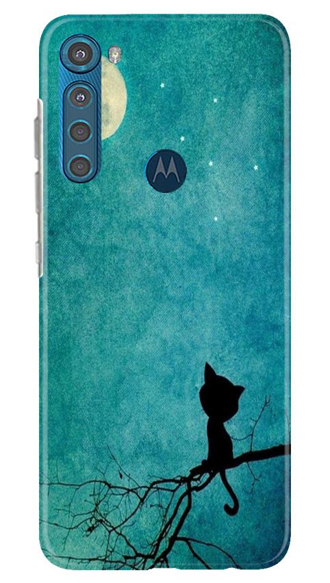 Moon cat Case for Moto One Fusion Plus