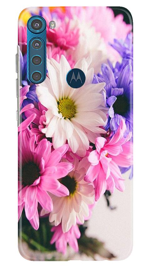 Coloful Daisy Case for Moto One Fusion Plus