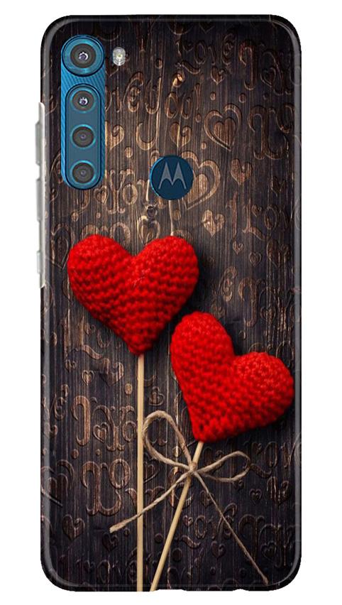 Red Hearts Case for Moto One Fusion Plus