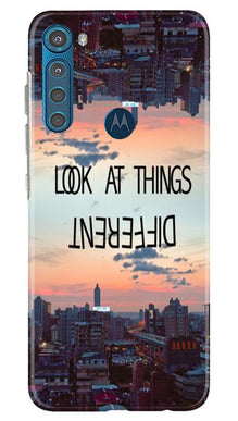 Look at things different Mobile Back Case for Moto One Fusion Plus (Design - 99)