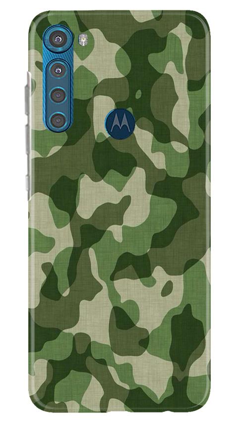 Army Camouflage Case for Moto One Fusion Plus(Design - 106)