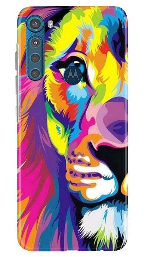 Colorful Lion Case for Moto One Fusion Plus(Design - 110)