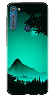 Moon Mountain Mobile Back Case for Moto One Fusion Plus (Design - 204)