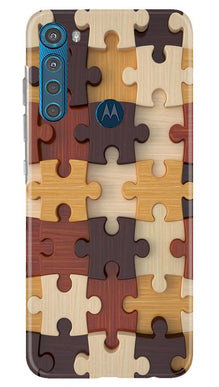 Puzzle Pattern Mobile Back Case for Moto One Fusion Plus (Design - 217)