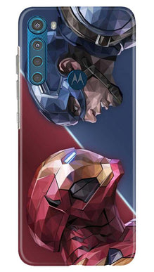 Ironman Captain America Mobile Back Case for Moto One Fusion Plus (Design - 245)