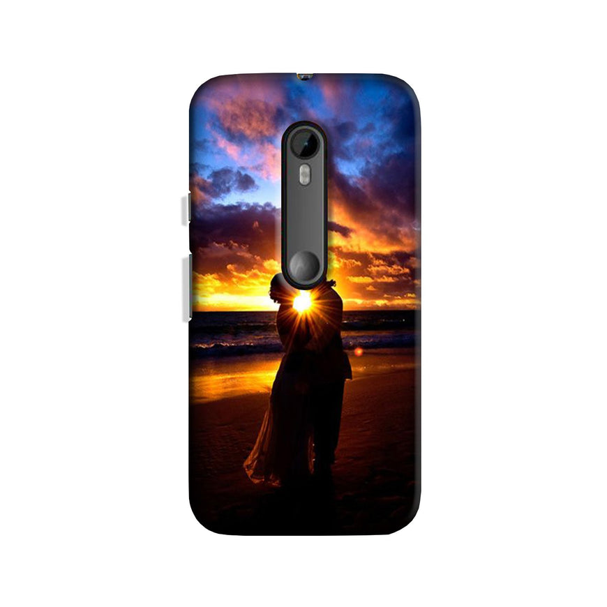 Couple Sea shore Case for Moto X Play