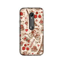 Love Paris Case for Moto G3  (Design - 103)